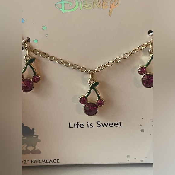 Disney Cherry Charm Necklace, Minnie mouse necklace,women’s necklace. - Picture 7 of 16